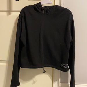 Black cropped Pink hoodie